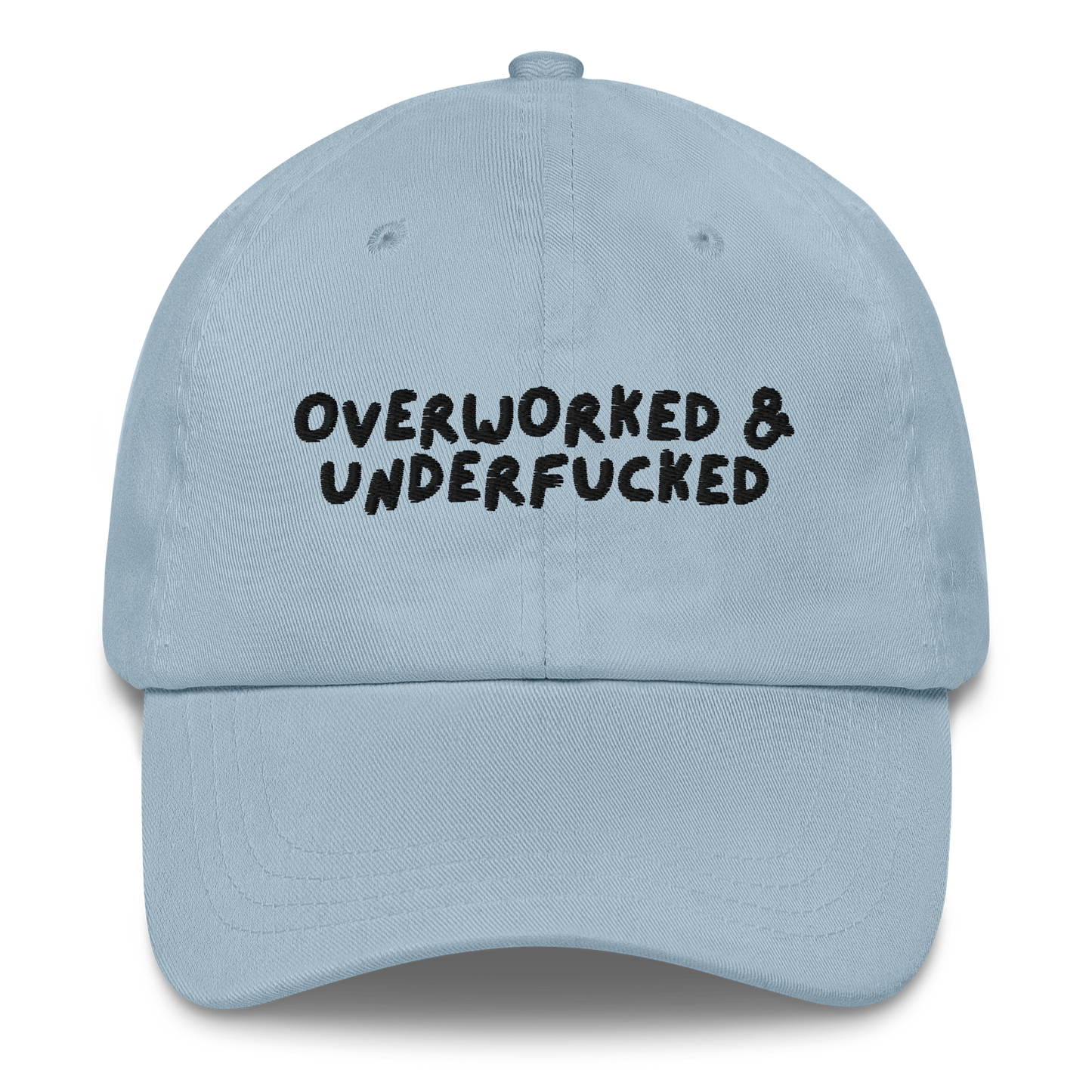 Baseballkappe "Overworked & Underfucked"