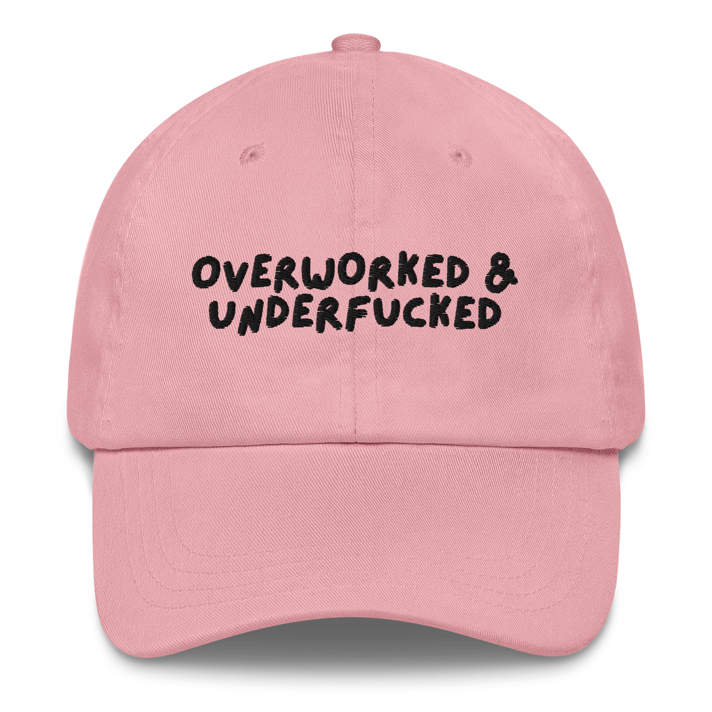 Baseballkappe "Overworked & Underfucked"