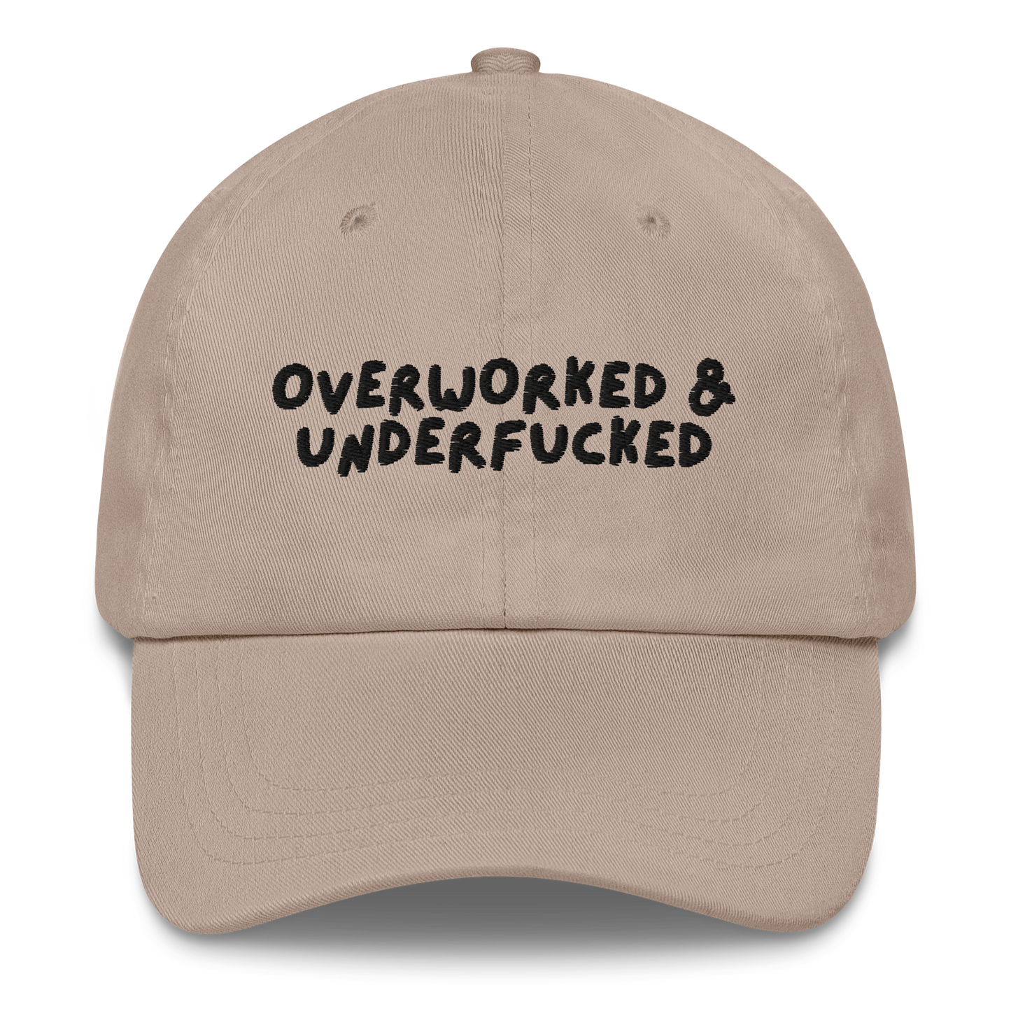 Baseballkappe "Overworked & Underfucked"