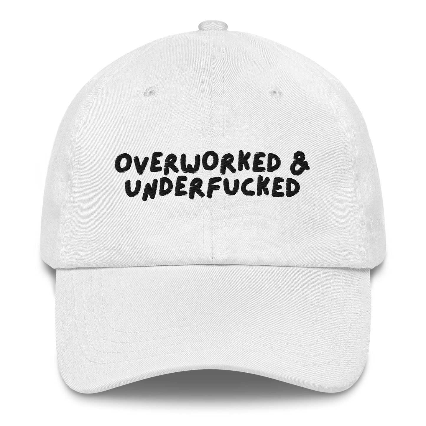 Baseballkappe "Overworked & Underfucked"