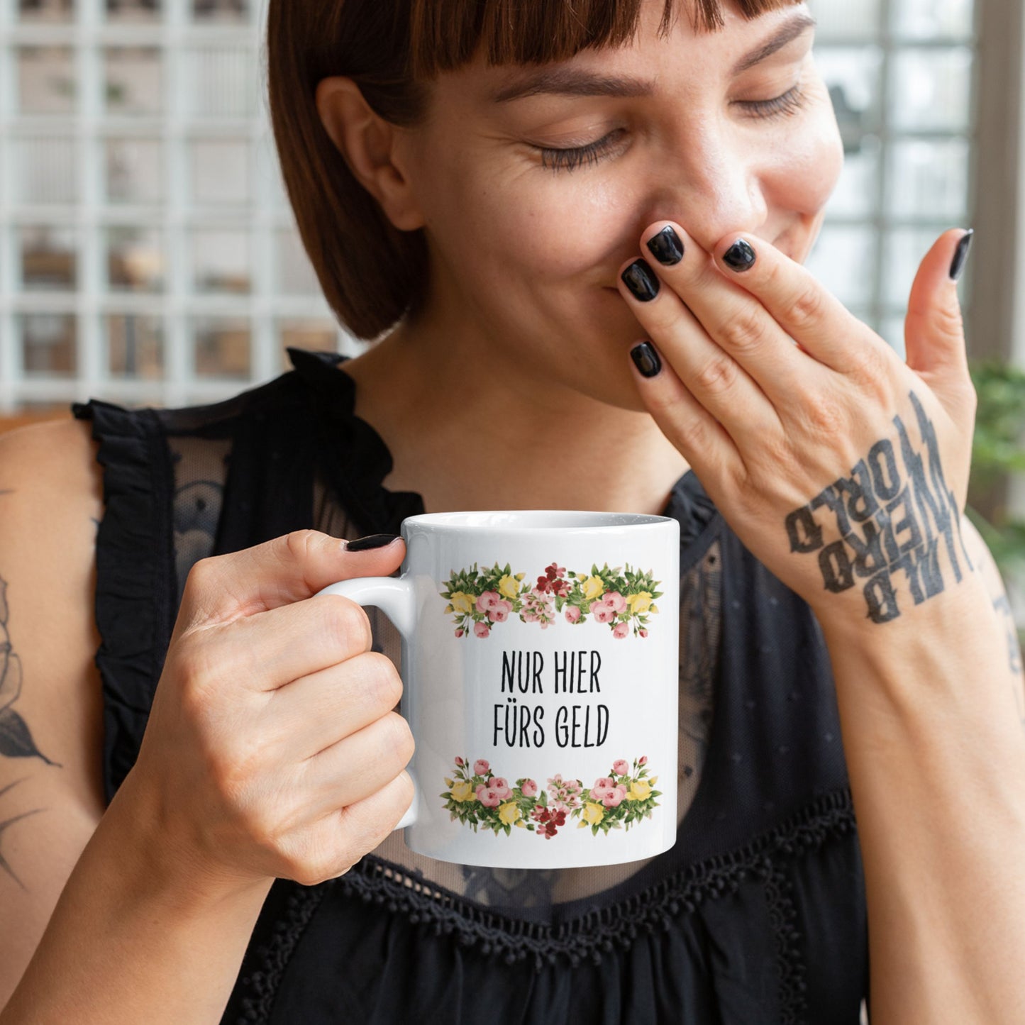 Tasse Büroausraster "Nur Hier Fürs Geld"