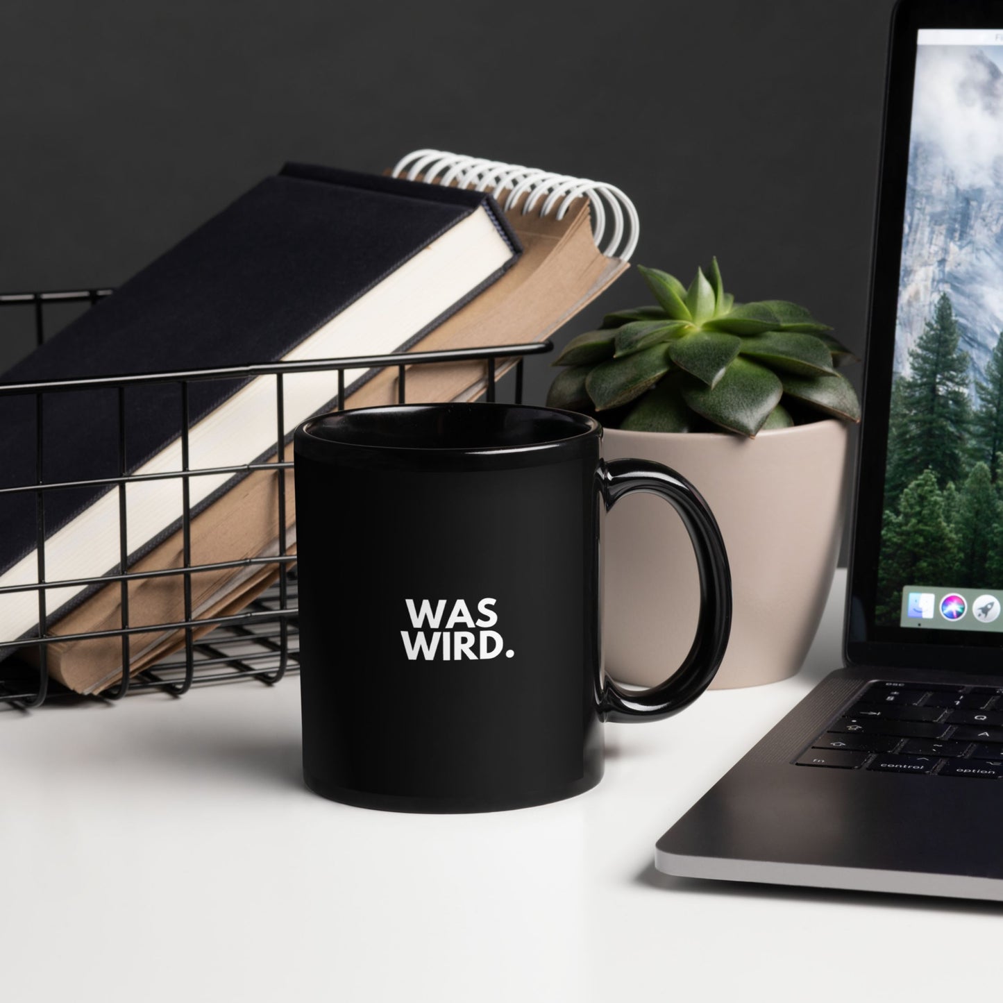 Tasse "Schauen Wir Mal Was Wird." schwarz