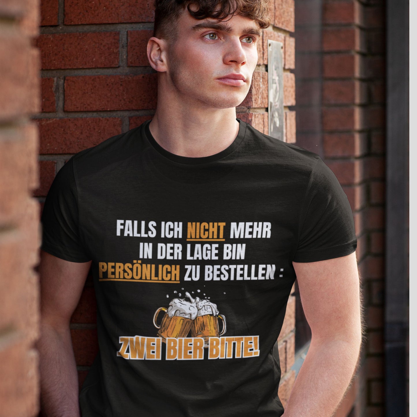 Partyshirt "Zwei Bier Bitte" | Unisex T-Shirt