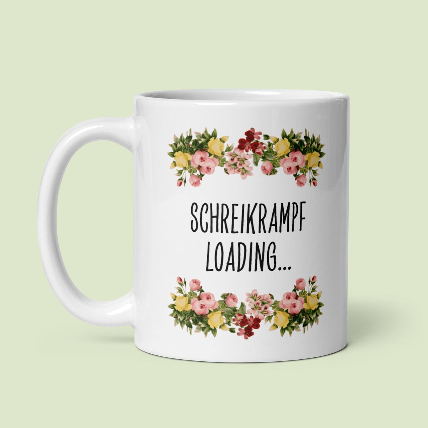 Tasse Büroausraster "Schreikrampf Loading..."