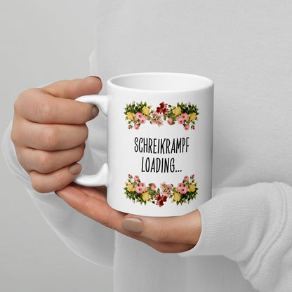 Tasse Büroausraster "Schreikrampf Loading..."