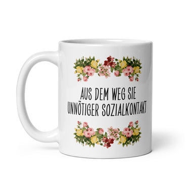 Tasse Büroausraster "Aus Dem Weg Sie Unnötiger Sozialkontakt"