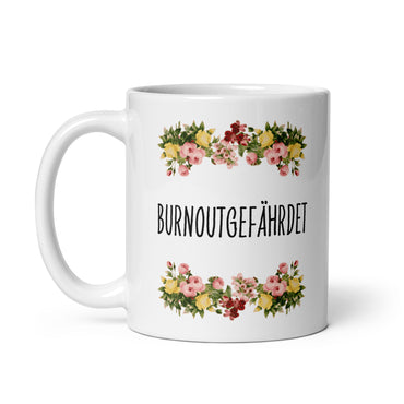 Tasse Büroausraster "Burnoutgefährdet"