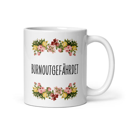 Tasse Büroausraster "Burnoutgefährdet"
