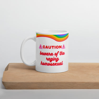 Tasse "Caution - Beware Of The Raging Homosexual" LGBTQ